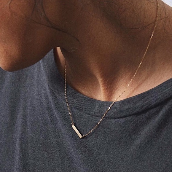 ⚜️𝟯𝟬%𝗢𝗙𝗙 𝗯𝘂𝗻𝗱𝗹𝗲𝘀 𝟯+⚜️ NEW Short Bar Classic Stainless Steel Necklace - Picture 6 of 12